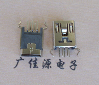 宜春MINI USB5p母座|B型口180度|直插弯脚