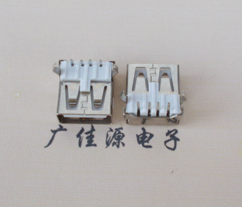 高密USB AF母座 LCP 耐高温250度280度 环保白胶芯