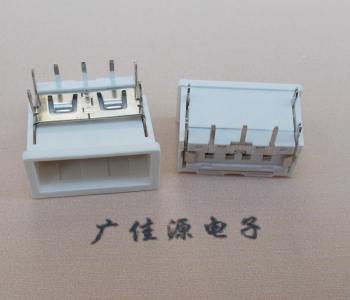 海晏USB接口2.0连接器.3p端子加护套防尘母座