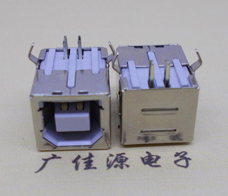 渝北USB BF90度母座 打印机接口 卧式插板DIP白胶