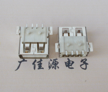 石林USB AF方形脚 贴片母座 1.0/1.2柱子直边接口