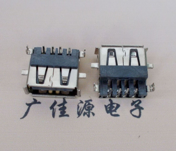 阿拉尔AF USB母座90度 DIP沉板3.9/4.9 耐高温有卷边