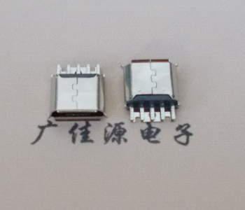 三台Micro USB母座 防水接口焊线夹板式悬空翻边