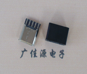三台麦克-迈克 接口USB5p焊线母座 带胶外套 连接器