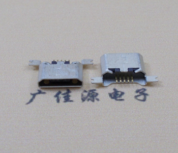 白云MK USB B Type 沉板0.9母座后两脚SMT口不卷边