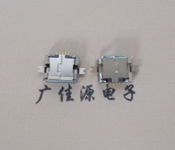 静宁Micro usb 插座 沉板0.7贴片 有卷边 无柱雾镍