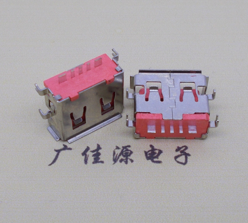 宁津usb沉板1.8母座 粉红色胶芯大电流5p端子接口