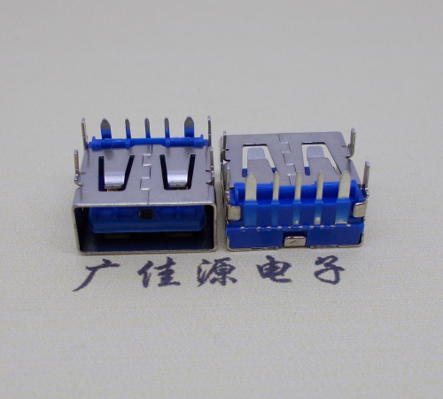 积石山 USB5安大电流母座 OPPO蓝色胶芯,快速充电接口