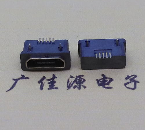宁津MICRO USB5p防水接口 90度卧式 两脚插板牢固