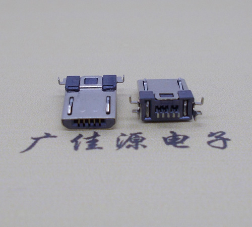 曲松Micro usb焊板式公头贴片SMT款无弹超薄