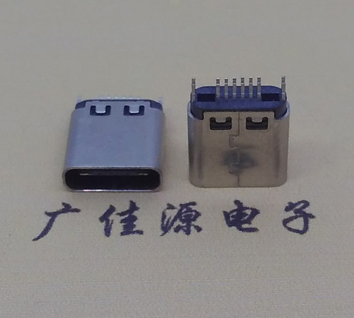 甘州type-c16p母座,夹板式type-c16p接口连接器