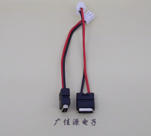 田东type c防水母座带线充电带带接线端子/不带接线端子