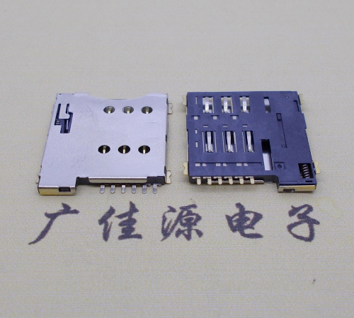 MICRO SIM 1.35H 6P PUSH卡座连接器